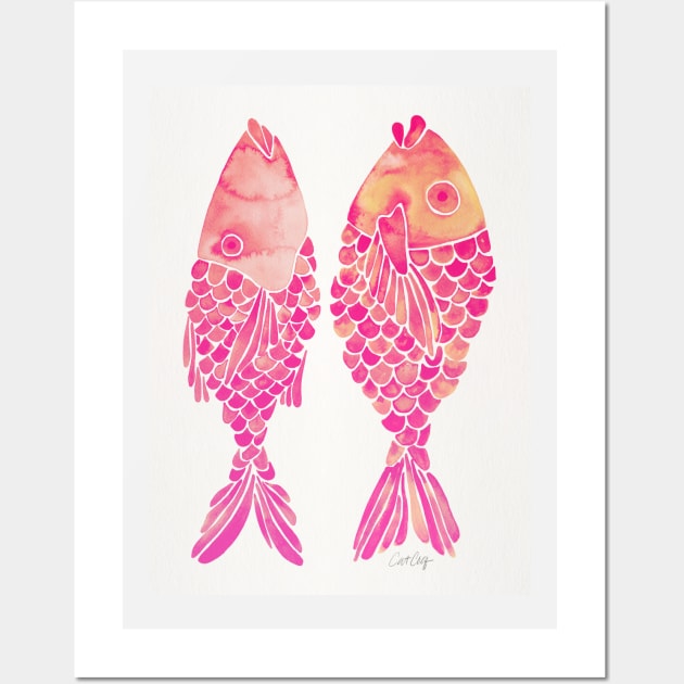 indonesian fish pink ombre Wall Art by CatCoq